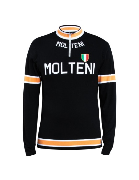 Maillot ciclista retro Molteni de lana merino para disfrutar de cada ruta