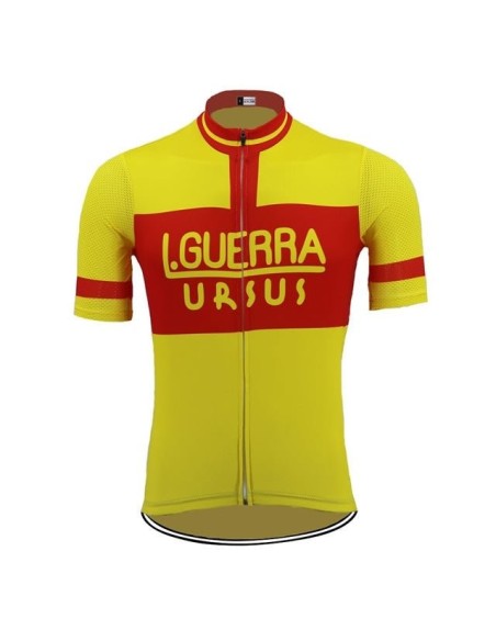 Maillot ciclista retro Learco Guerra Ursus en amarillo para los amantes del ciclismo