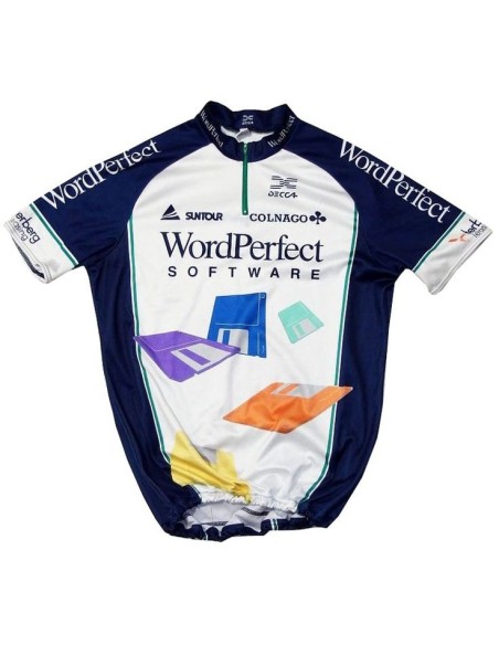 Maillot ciclista retro ColnagoDecca de WordPerfect, un clásico para los amantes del ciclismo