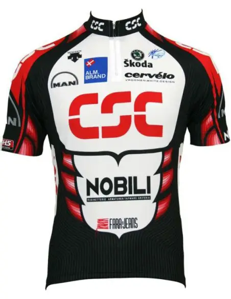 Maillot ciclista retro CSC Nobili 2006, comodidad y estilo para tus rutas