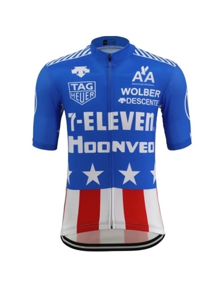 Maillot ciclista retro 7-Eleven Hoonved USA para los amantes del ciclismo vintage