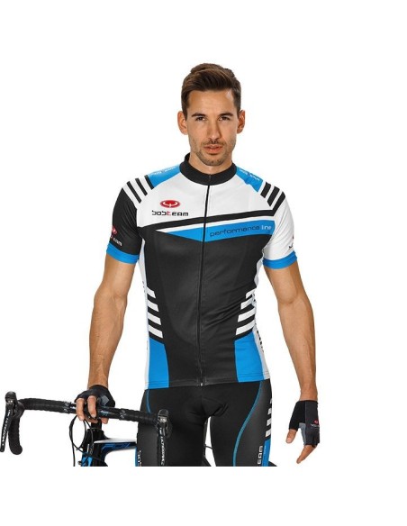 Maillot de Mangas Cortas Performance Line III en Azul, Negro y Blanco para tu Estilo Deportivo