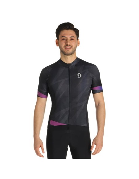 Maillot de Manga Corta RC Pro Supersonic Edt. Lila y Negro para tu Estilo Deportivo