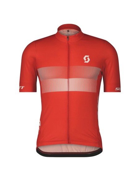 Maillot corto RC Team 10 en rojo y blanco, tu compañero ideal para el ciclismo