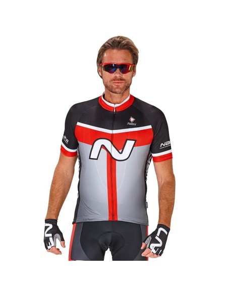 Maillot de Mangas Cortas Navision en Rojo, Negro y Gris para Tu Estilo Diario