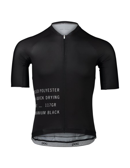 Maillot Pristine Print negro de mangas cortas para lucir genial y cómodo