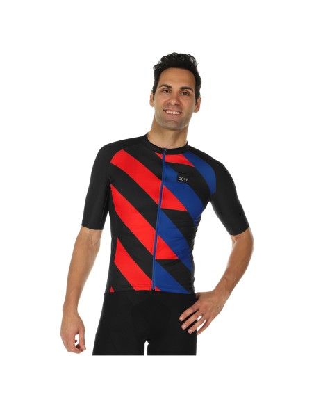Maillot de Mangas Cortas Signal en Rojo, Azul y Negro para tu Estilo Deportivo