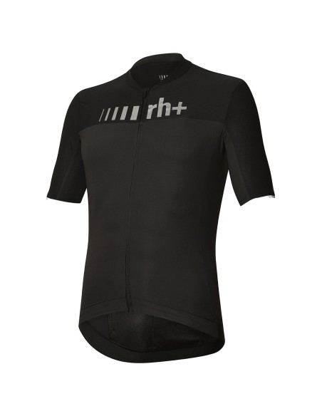 Maillot de Mangas Cortas rh+ con Logo Negro: Tu Compañero Ideal para Rodar