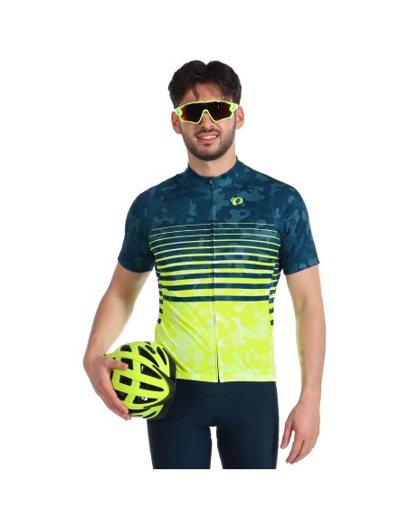 Maillot de Mangas Cortas Classic en Azul y Amarillo Neón para tu Estilo Deportivo