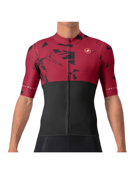 Maillot de Mangas Cortas Color Rock en Negro y Burdeos para Tu Estilo Casual