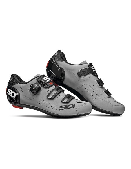 Zapatillas Sidi Alba 2 en negro y gris claro para ciclismo en carretera