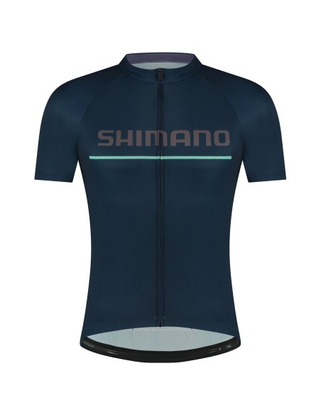 Maillot de Mangas Cortas con Logo Azul Oscuro para Tu Estilo Deportivo