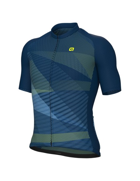 Descubre el Maillot de Mangas Cortas Connect en Verde y Azul para tus Aventuras