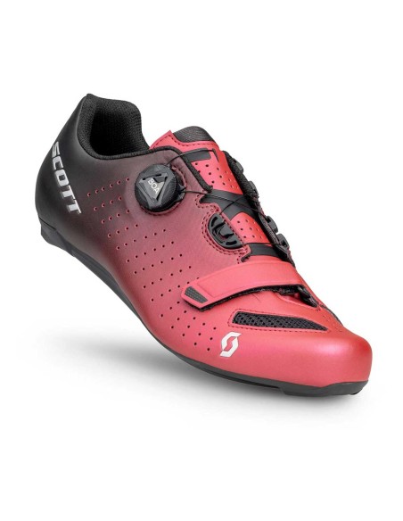 Zapatillas Scott Road Comp BOA en rojo y negro para ciclistas que buscan calidad sin gastar de más