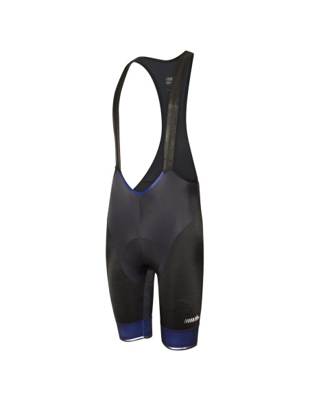 Culotte corto con tirantes rh+ Logo Evo en azul y negro, ideal para tus entrenamientos de ciclismo
