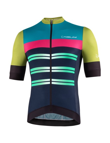 Maillot de Mangas Cortas Seattle en Verde y Azul para Tu Estilo Casual