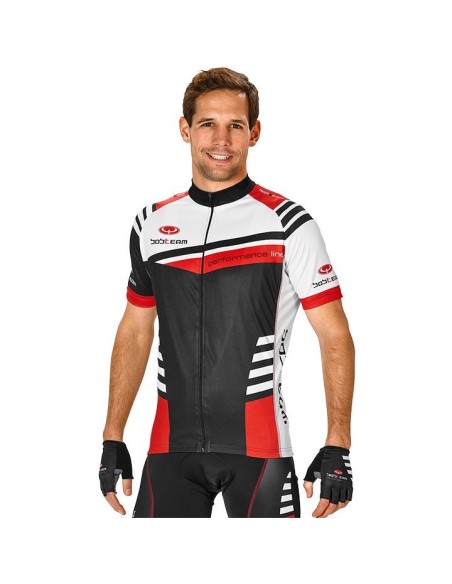 Maillot de Manga Corta Performance Line III en Rojo, Negro y Blanco para Tu Estilo Deportivo