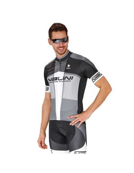 Maillot de mangas cortas Artico en negro, gris y blanco para lucir genial