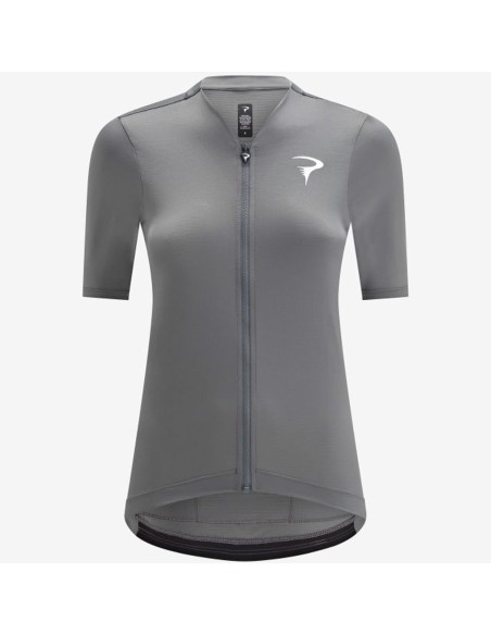 Maillot de mujer Pinarello F7 en gris, ideal para cualquier aventura en bicicleta